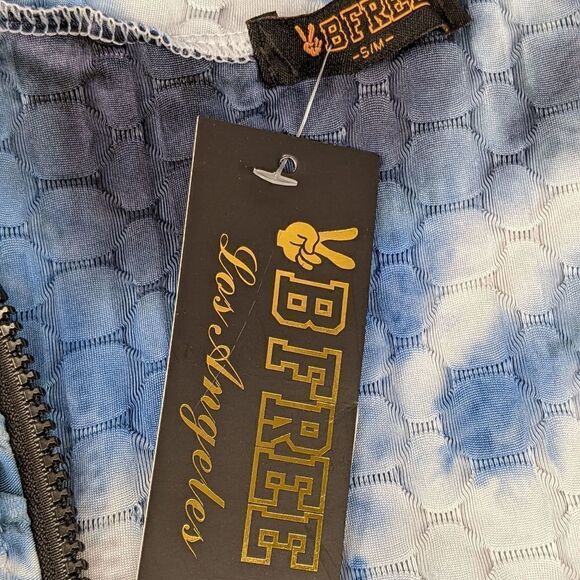 NWT BFree TikTok Honeycomb Tie-Dye Hoodie Track Jacket - Picture 3 of 3